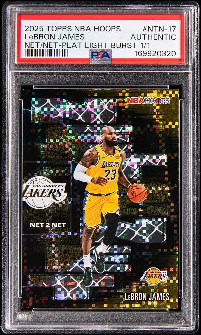 2025-26 Topps LeBron James NBA Hoops Net 2 Net Light Burst Platinum #NTN-17 card image