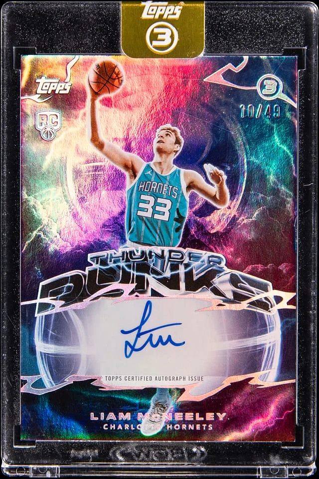 2025-26 Topps Liam McNeeley 3 Thunderdunk Signatures #TD-LM card image