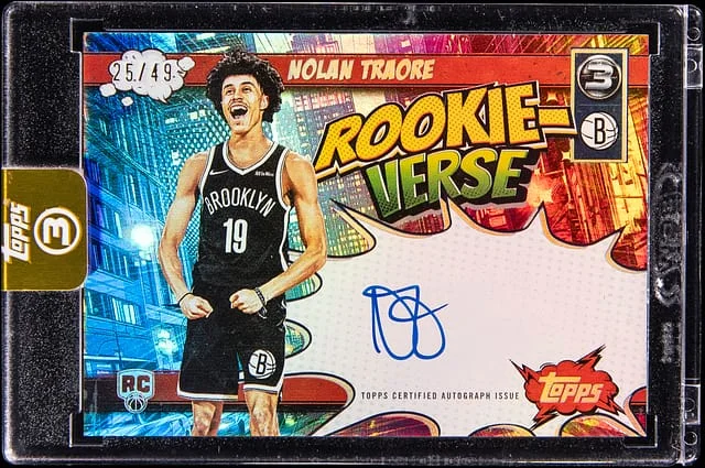 2025-26 Topps Nolan Traore 3 -Verse Autograph #RV-NT card image