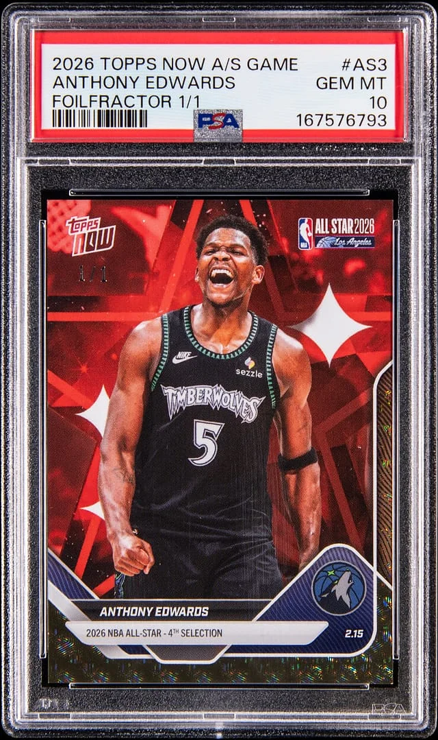 2025-26 Topps Now Anthony Edwards All-Star Game Foilfractor #AS3 card image