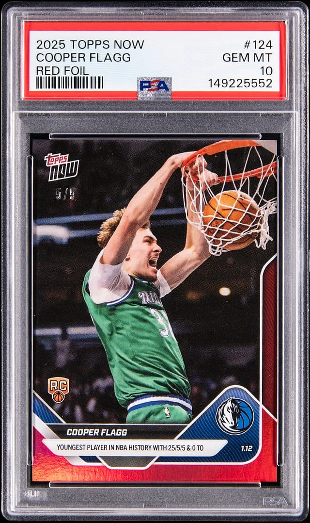 2025-26 Topps Now Cooper Flagg Red Foil #124 card image