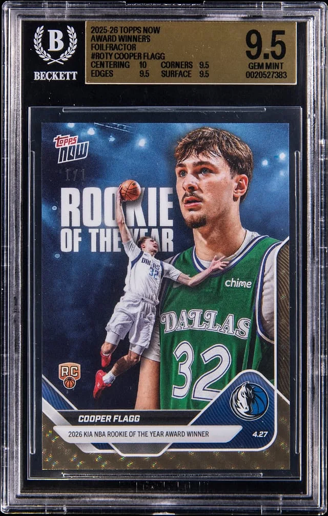 2025-26 Topps Now Cooper Flagg Award Winners FoilFractor #ROTY card image