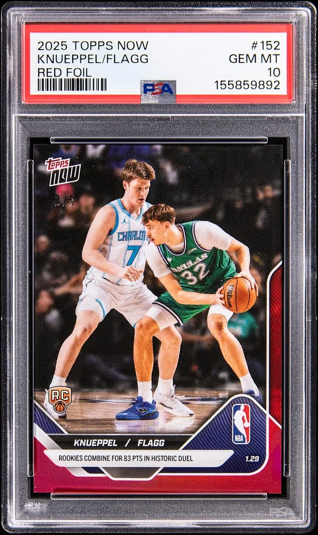2025-26 Topps Now Kon Knueppel/Cooper Flagg Red Foil #152 card image