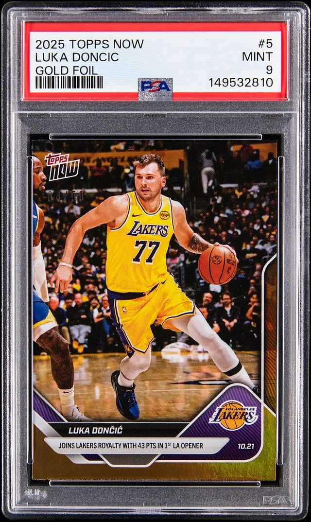 2025-26 Topps Now Luka Doncic Gold Foil #5 card image