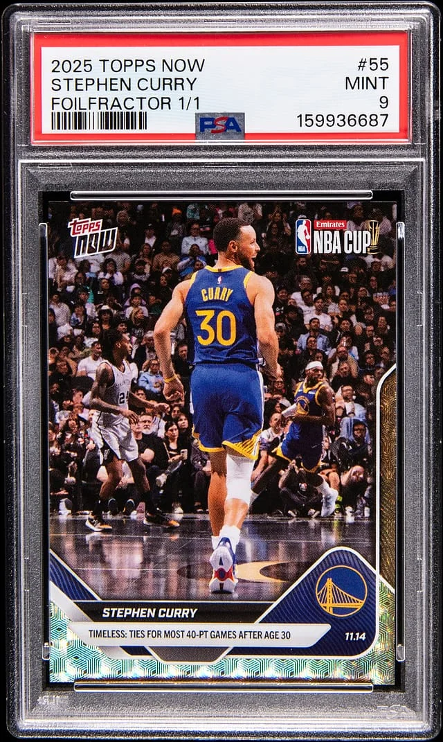 2025-26 Topps Now Stephen Curry FoilFractor #55 card image