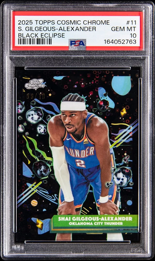 2025-26 Topps Shai Gilgeous-Alexander Cosmic Chrome Black Eclipse #11 card image