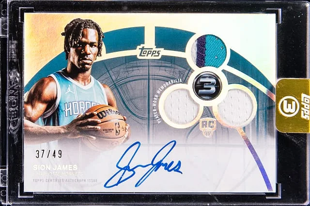 2025-26 Topps Sion James 3 Patch Horizontal #RPH-SJ card image