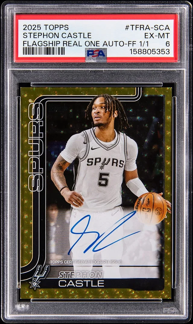 2025-26 Topps Stephon Castle Flagship Real One Autograph FoilFractor #TFRA-SCA card image