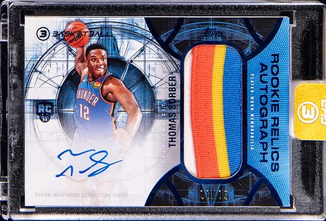 2025-26 Topps Thomas Sorber 3 Relics Autograph Sapphire #RRA-TS card image