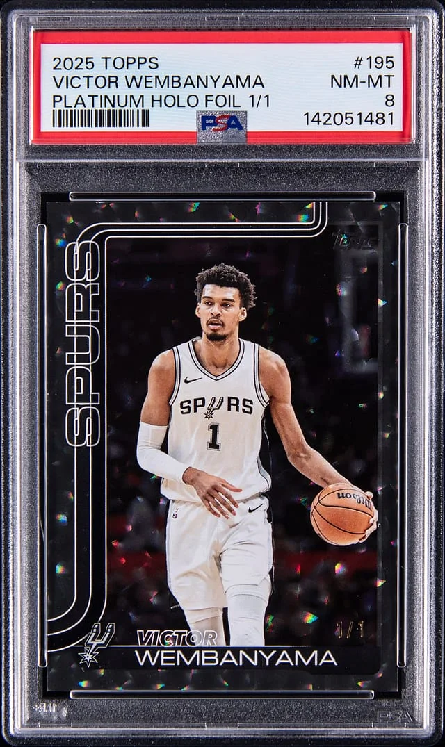 2025-26 Topps Victor Wembanyama Platinum Holo Foil #195 card image