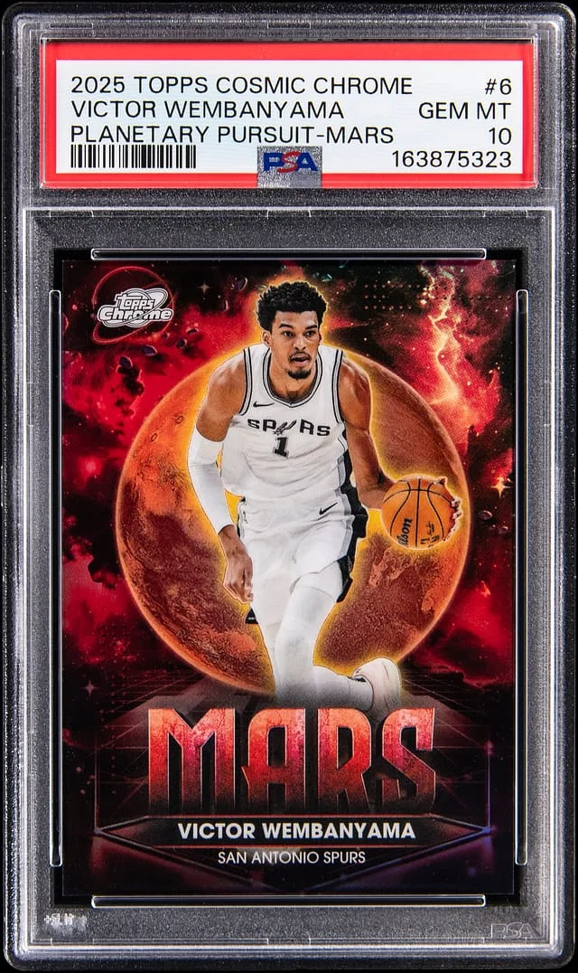 2025-26 Topps Victor Wembanyama Cosmic Chrome Planetary Pursuit Mars #PPMA-6 card image