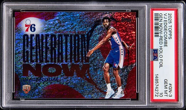 2025-26 Topps VJ Edgecombe Generation Now Red Holo Foil #GN-3 card image