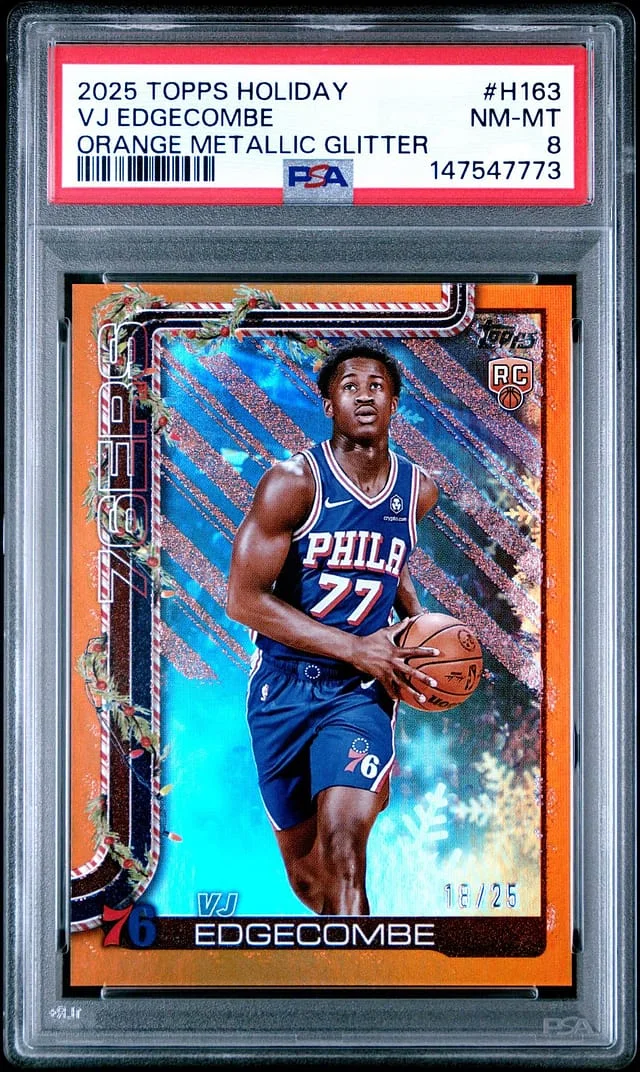 2025-26 Topps VJ Edgecombe Holiday Orange #H163 card image
