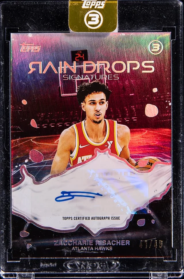 2025-26 Topps Zaccharie Risacher 3 Rain Drops Signatures #RS-ZR card image
