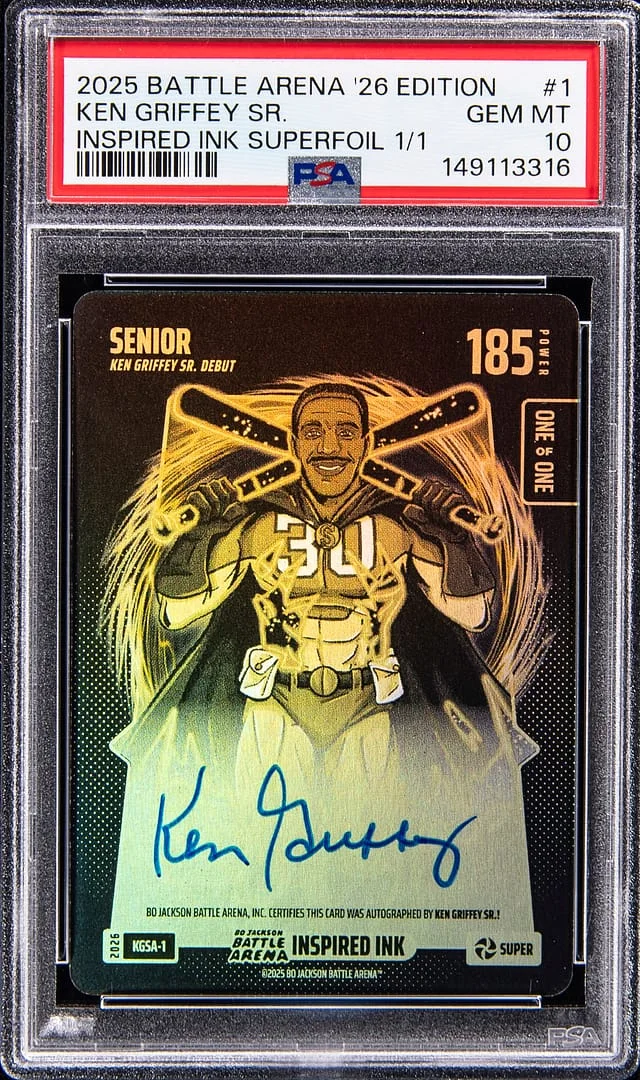 2025 Battle Area '26 Edition Inspired Ink Superfoil Ken Griffey Sr. #KGSA-1 card image