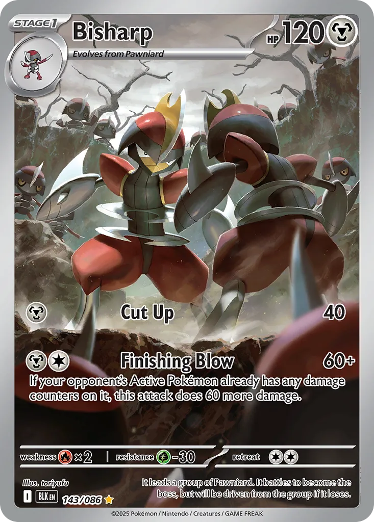 2025 Black Bolt Bisharp Illustration Rare #143/86 Illustration Rare card image