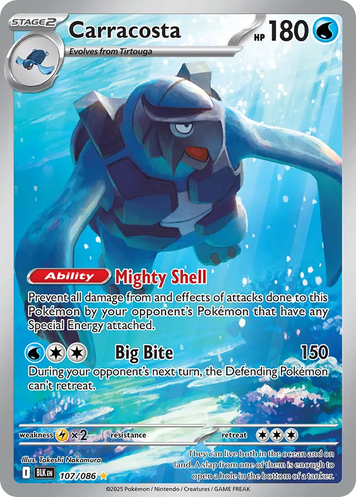 2025 Black Bolt Carracosta Illustration Rare #107/86 Illustration Rare card image