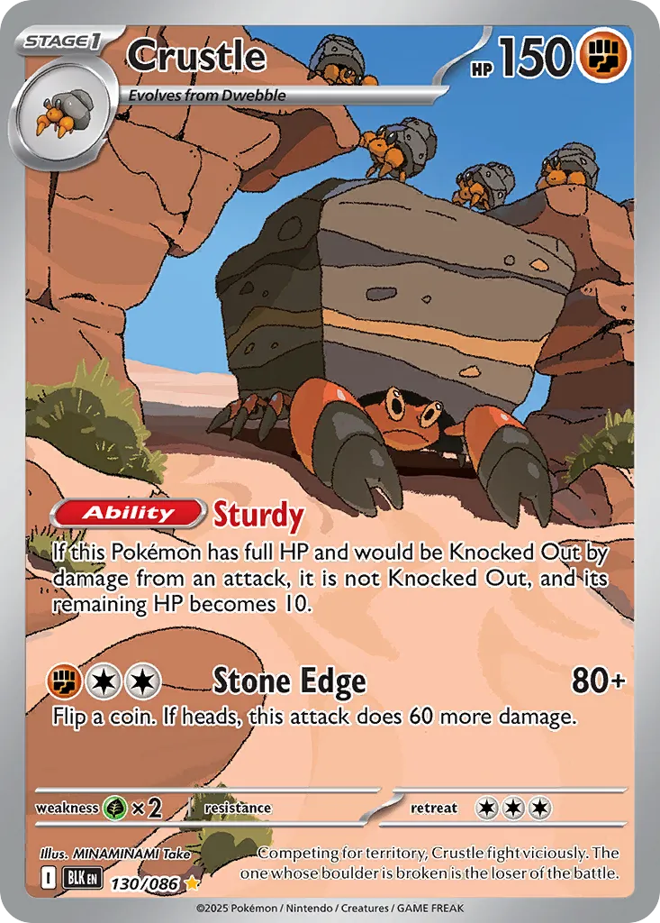 2025 Black Bolt Crustle Illustration Rare #130/86 Illustration Rare card image
