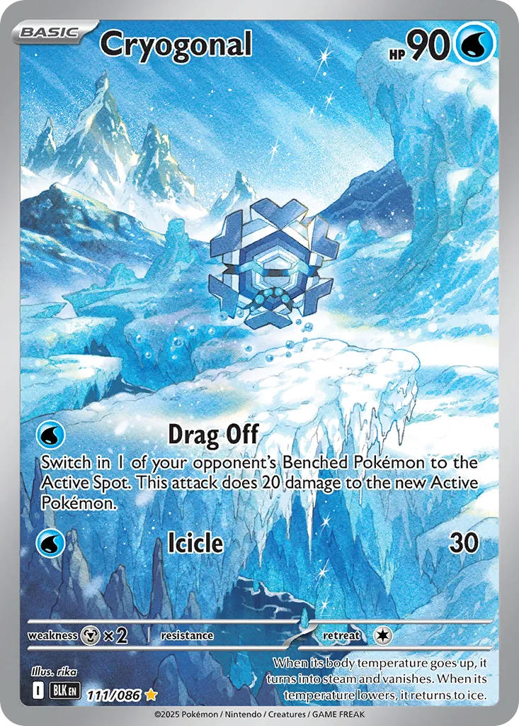 2025 Black Bolt Cryogonal Illustration Rare #111/86 Illustration Rare card image