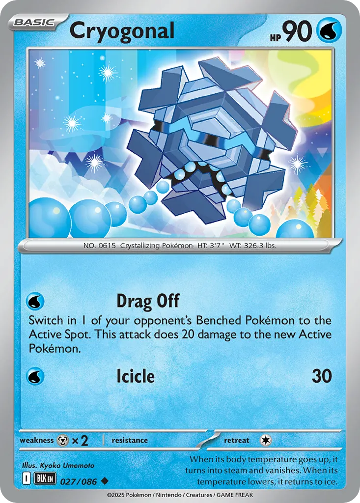 2025 Black Bolt Cryogonal Uncommon #27/86 Uncommon card image