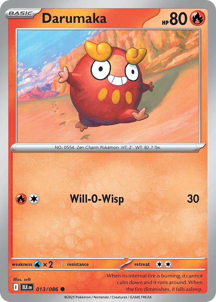 2025 Black Bolt Darumaka Common #13/86 Common card image