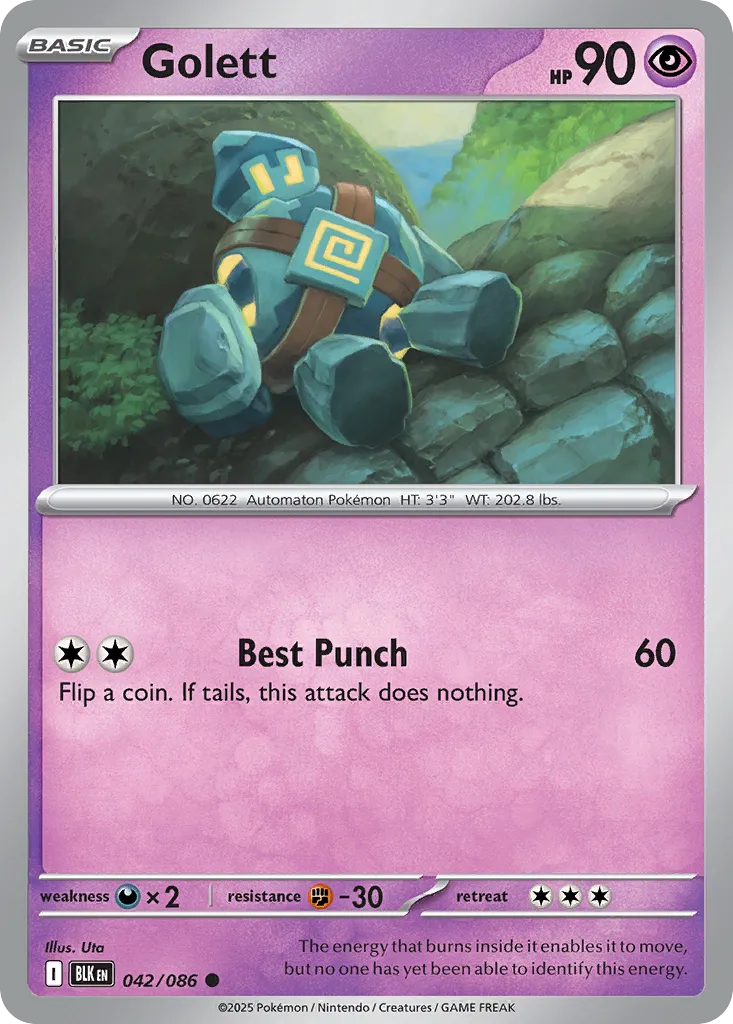 2025 Black Bolt Golett Common #42/86 Common card image