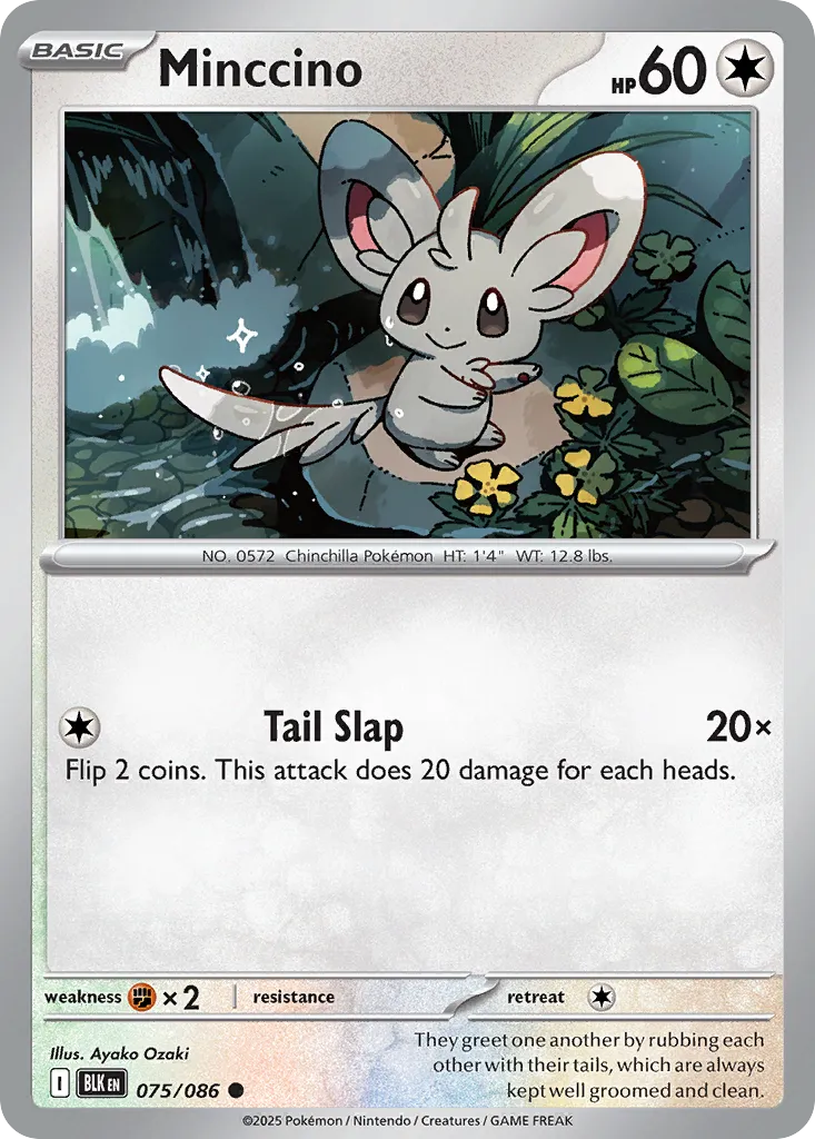 2025 Black Bolt Minccino #75/86 Common card image
