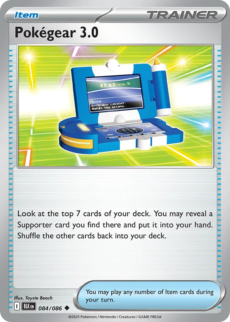 2025 Black Bolt Pokégear 3.0 Uncommon #84/86 Uncommon card image