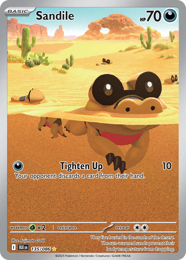 2025 Black Bolt Sandile Illustration Rare #135/86 Illustration Rare card image