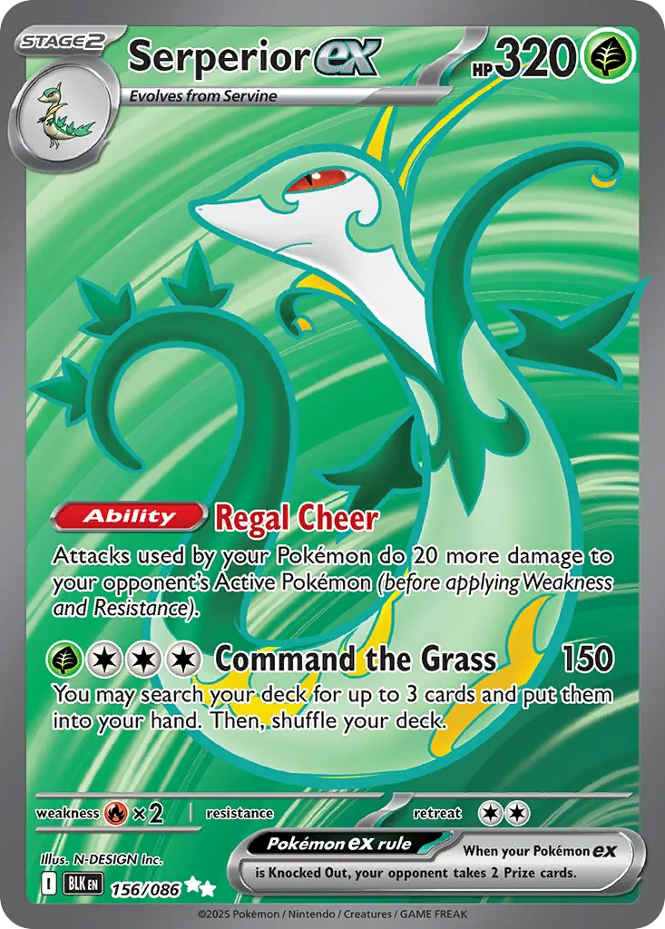 2025 Black Bolt Serperior ex Ultra Rare #156/86 Ultra Rare card image