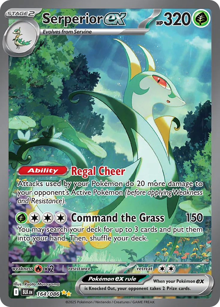 2025 Black Bolt Serperior ex Special Illustration Rare #164/86 Special Illustration Rare card image