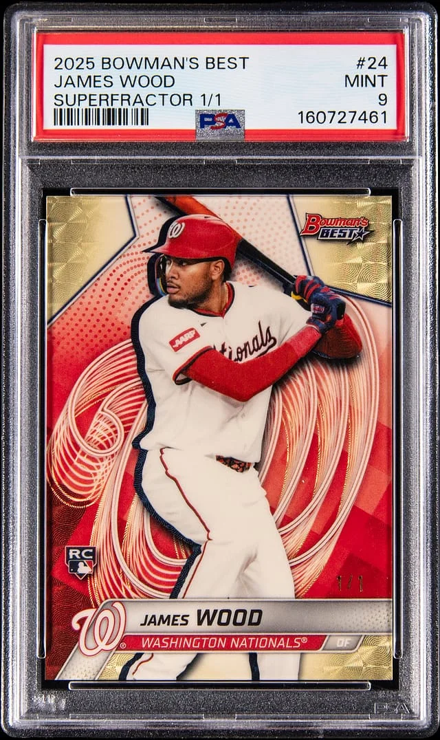 2025 Bowman Best James Wood Superfractor #24 card image