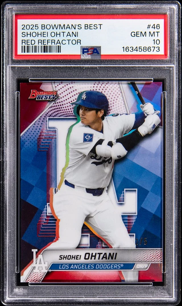 2025 Bowman Best Shohei Ohtani Green Refractor #46 card image