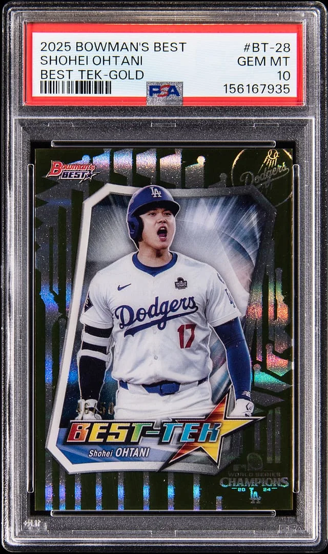 2025 Bowman Best Shohei Ohtani Best Tek-Gold #BT-28 card image