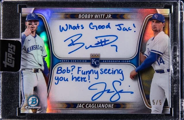 2025 Bowman Bobby Witt Jr./Jac Caglianone Dual Autographs #BDA-JB card image