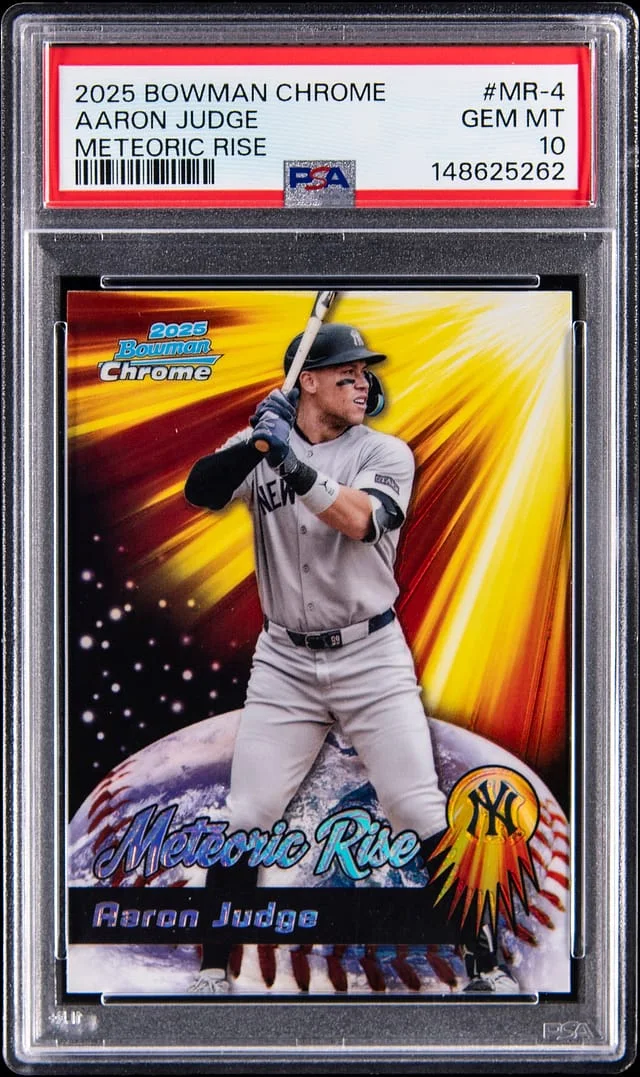2025 Bowman Chrome Aaron Judge Meteoric Rise #MR-4 card image
