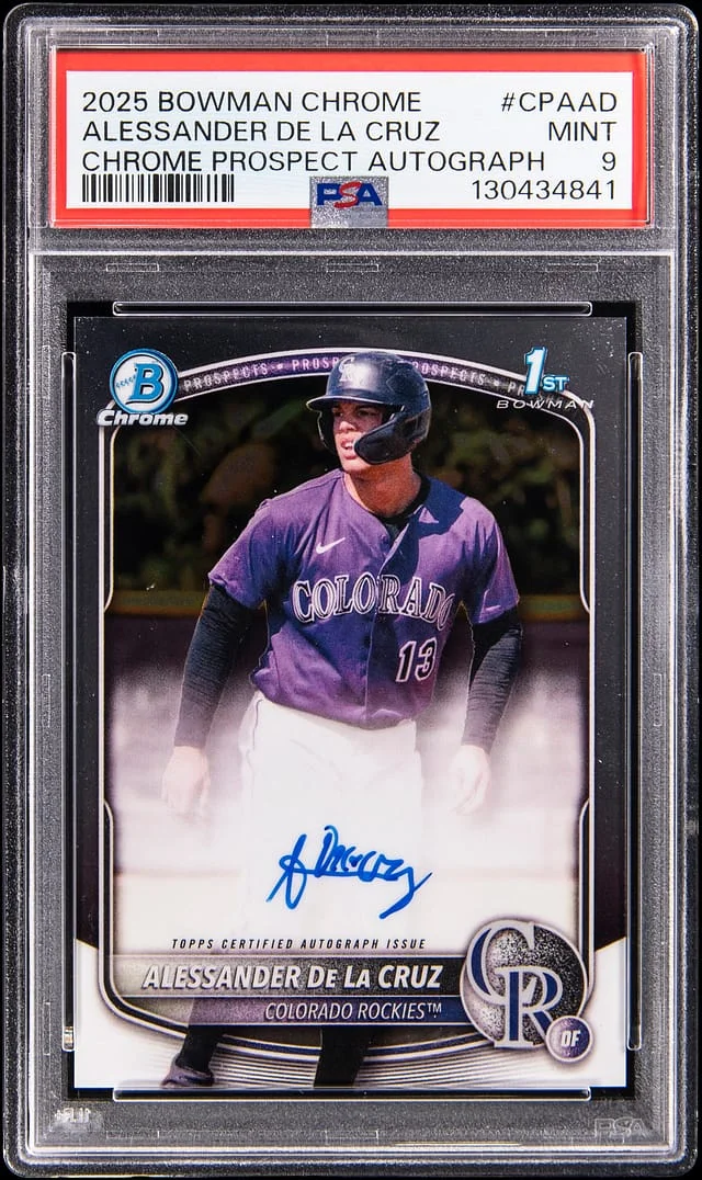 2025 Bowman Chrome Alessander De La Cruz Prospect Autograph #CPA-AD card image