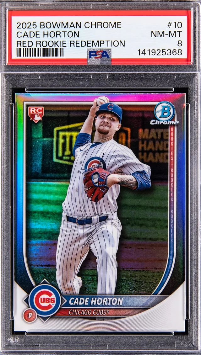 2025 Bowman Chrome Cade Horton Red Redemption #10 card image
