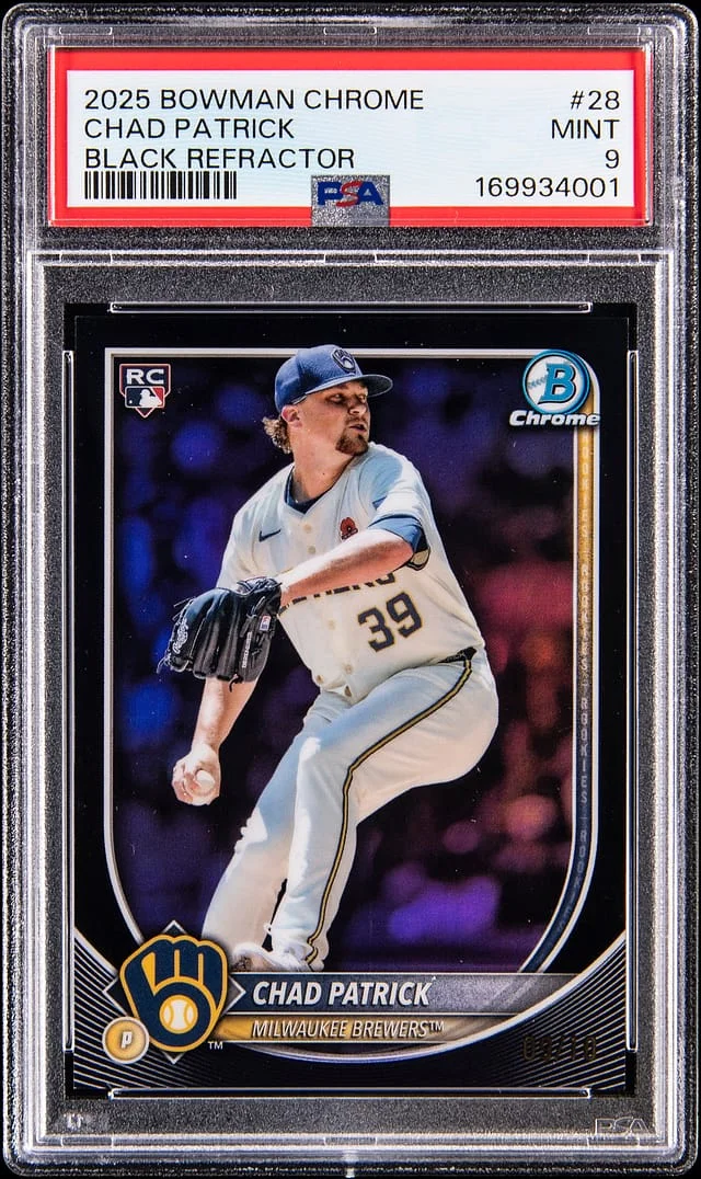 2025 Bowman Chrome Chad Patrick Black Refractor #28 card image