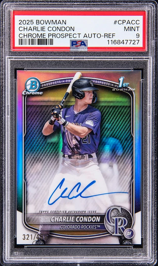 2025 Bowman Chrome Charlie Condon Prospect Autograph-Refractor #CPACC card image