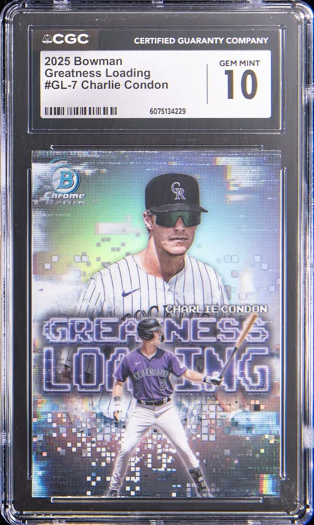 2025 Bowman Chrome Charlie Condon Greatness Loading #GL-7 card image