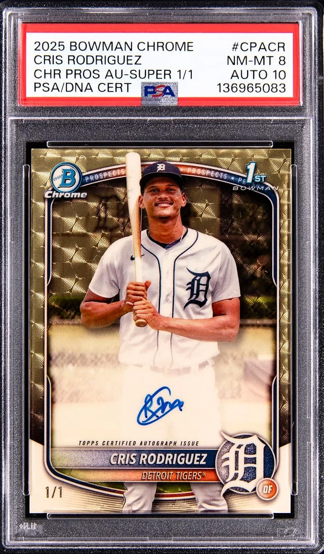 2025 Bowman Chrome Cris Rodriguez Prospect Autographs SuperFractor #CPA-CR card image