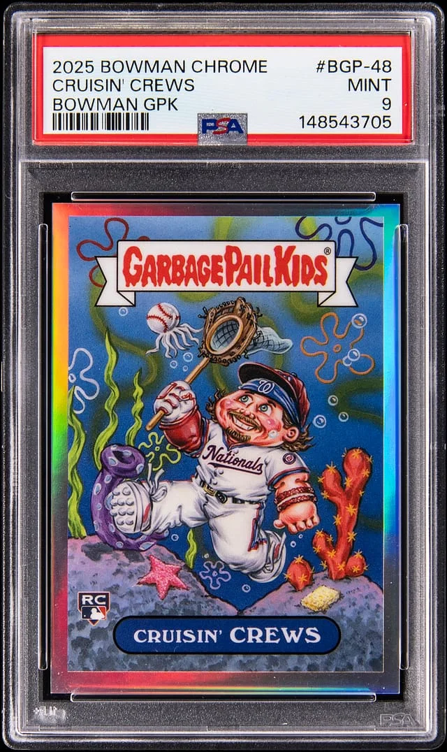 2025 Bowman Chrome Cruisin' Crews Bowman Garbage Pail Kids #BGP-48 card image