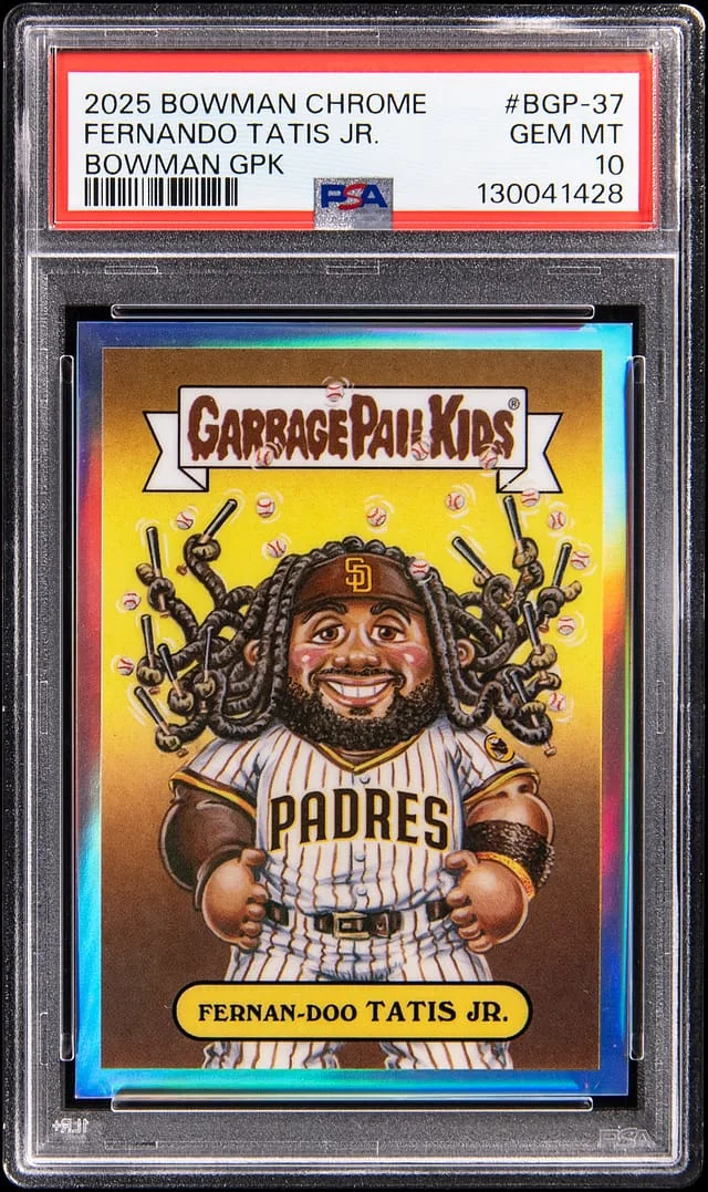2025 Bowman Chrome Fernando Tatis Jr. Bowman Garbage Pail Kids #BGP-37 card image
