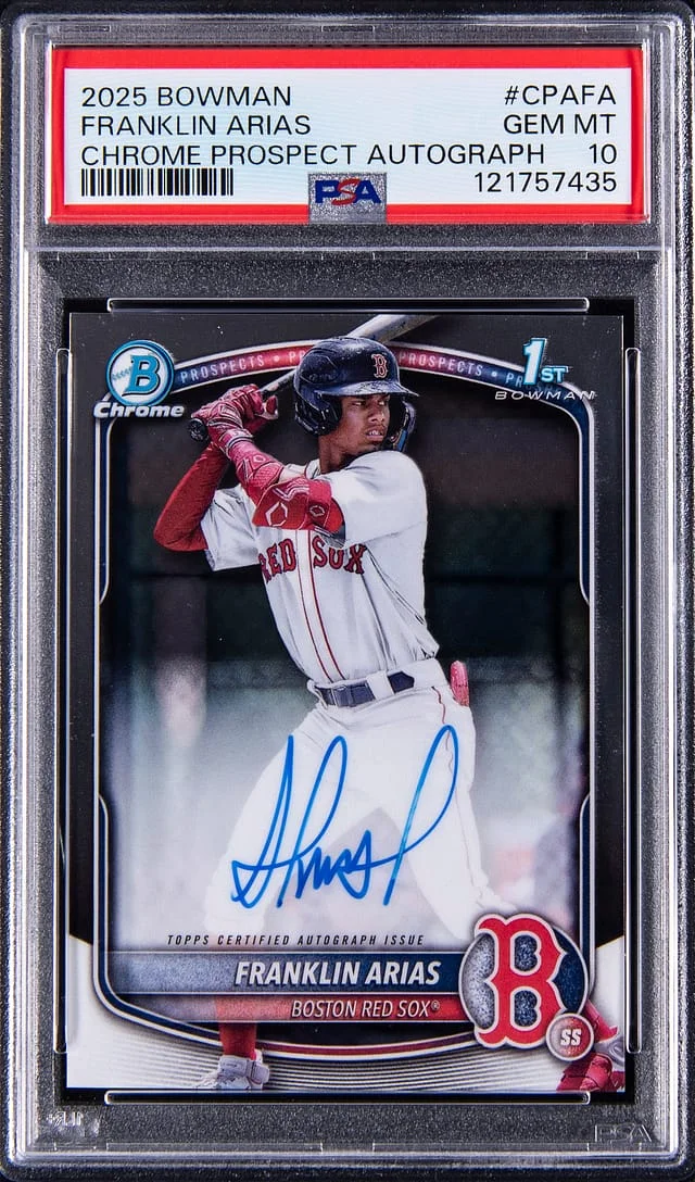 2025 Bowman Chrome Franklin Arias Prospect Autographs #CPA-FA card image