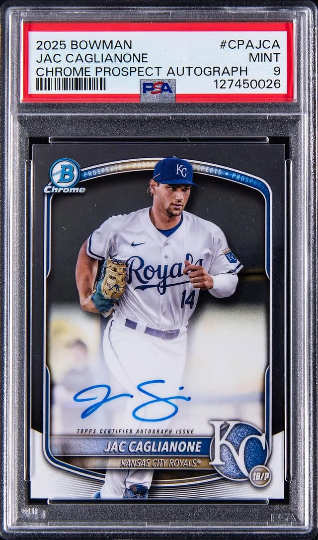 2025 Bowman Chrome Jac Caglianone Prospect Autographs #CPA-JCA card image