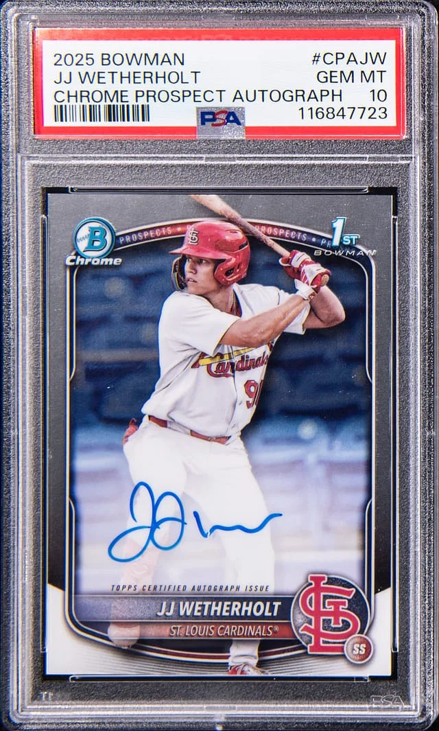 2025 Bowman Chrome JJ Wetherholt Prospect Autograph #CPAJW card image