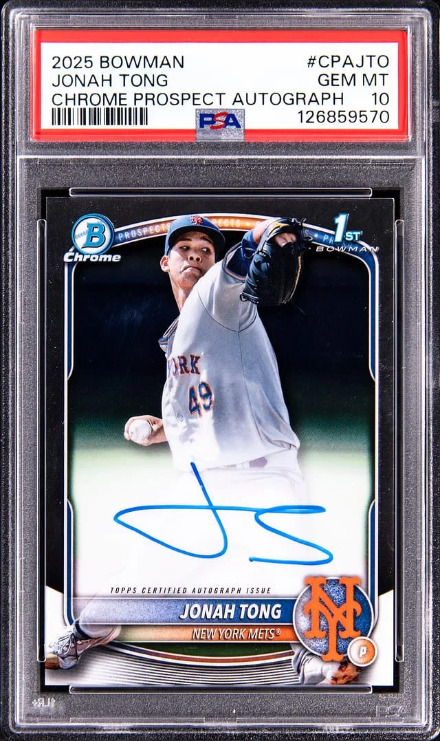 2025 Bowman Chrome Jonah Tong Prospect Autographs #CPA-JTO card image
