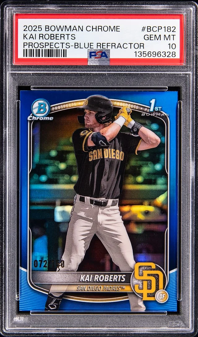 2025 Bowman Chrome Kai Roberts Orange Reptilian #BCP-182 card image