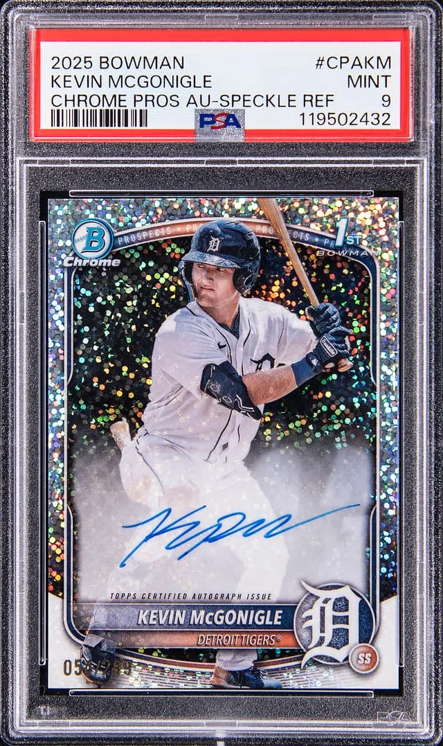 2025 Bowman Chrome Kevin McGonigle Prospect AU-Speckle Refractor #CPAKM card image